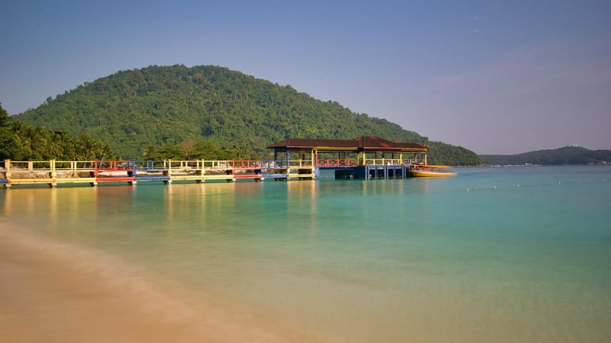 A calm bay on the Perhentian Islands in Malaysia