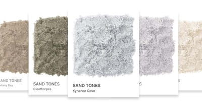 Colour swatches of beaches