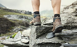 A pair of hiking boots