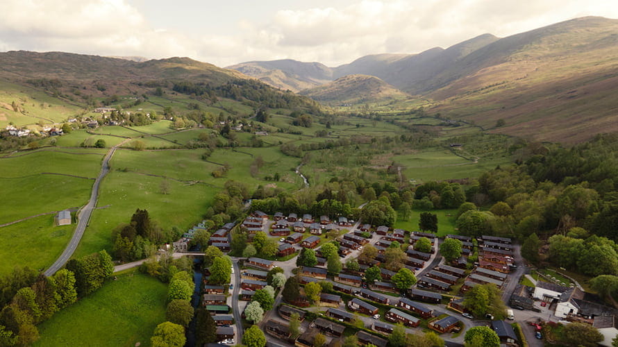 A view over the Lake District from Limefitt Holiday Park