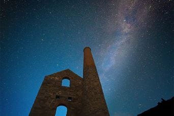 Starry sky above Cornwall