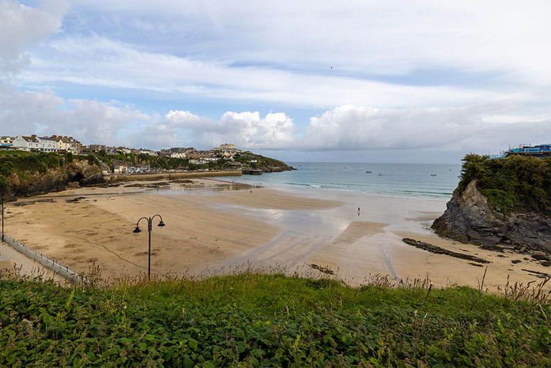 The beach in Newquay Cornwall