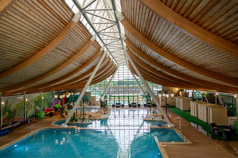 The indoor swimming pool at Vauxhall Holiday Park