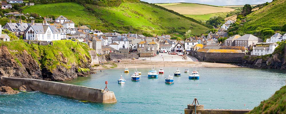 Port Isaac harbour in Cornwall