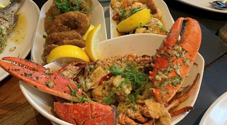 Chico's seafood platter, Great Yarmouth