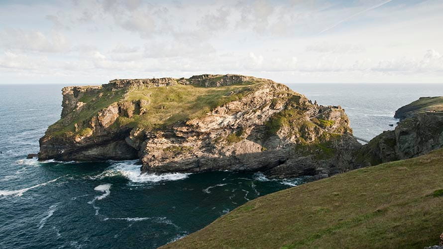 The ruins of Tintagel Castle in Cornwall