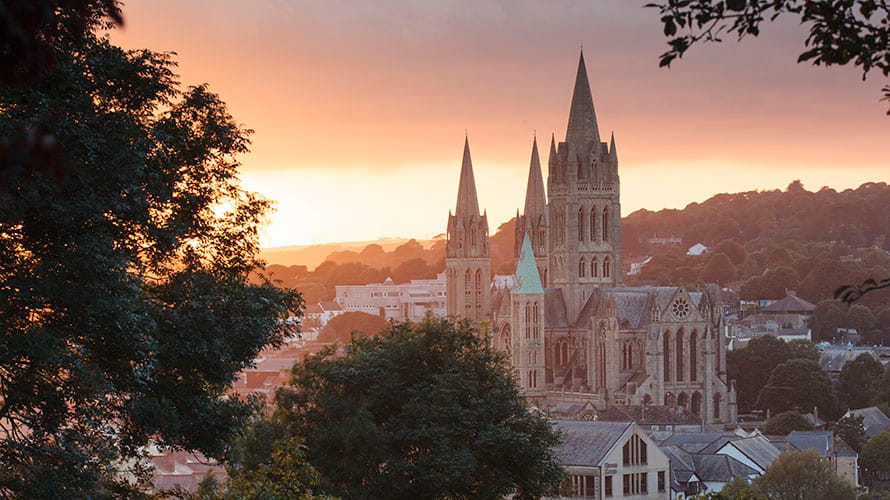 Truro Cathedral at sunset