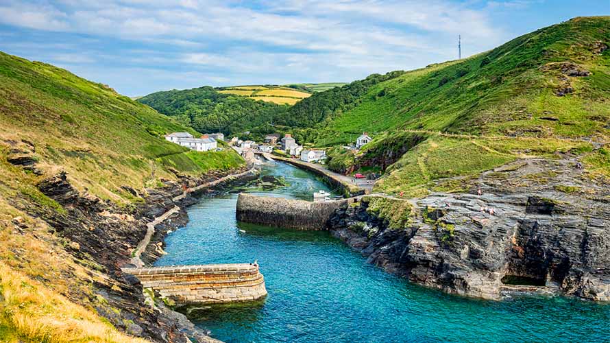 Boscastle harbour in Cornwall