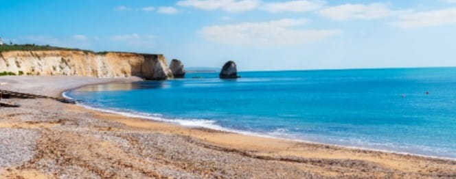 A sandy beach on The Isle of Wight