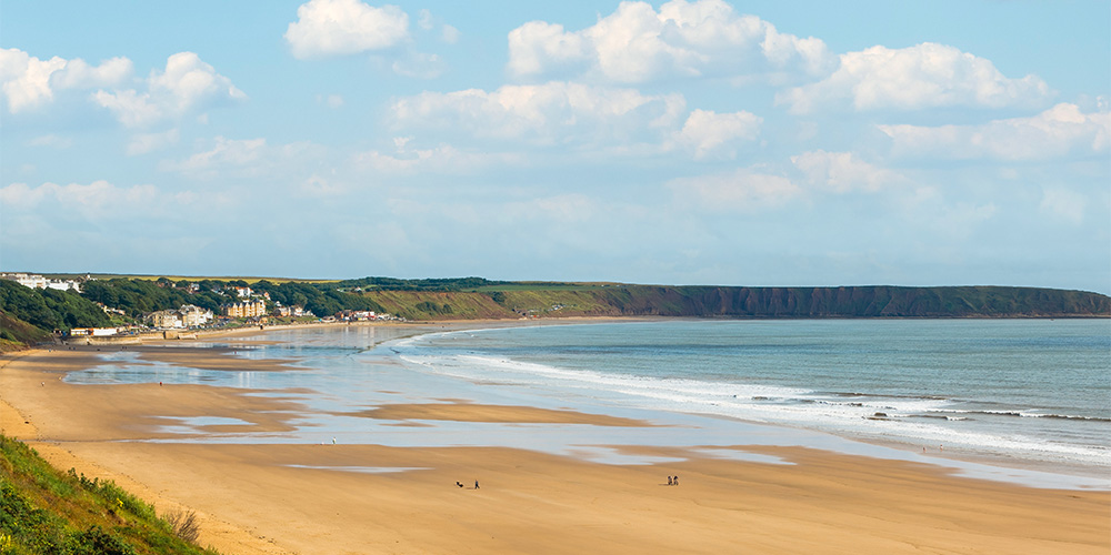 Low tide at Filey Beach
