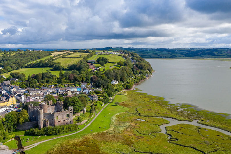 Laugharne Castle in Wales