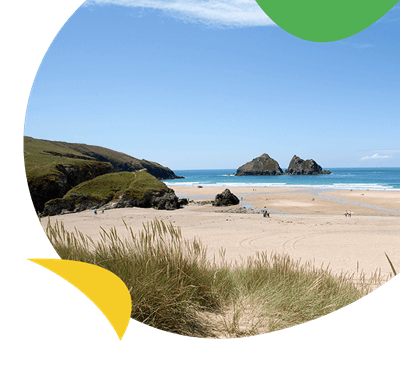 Holywell Bay Beach in Cornwall