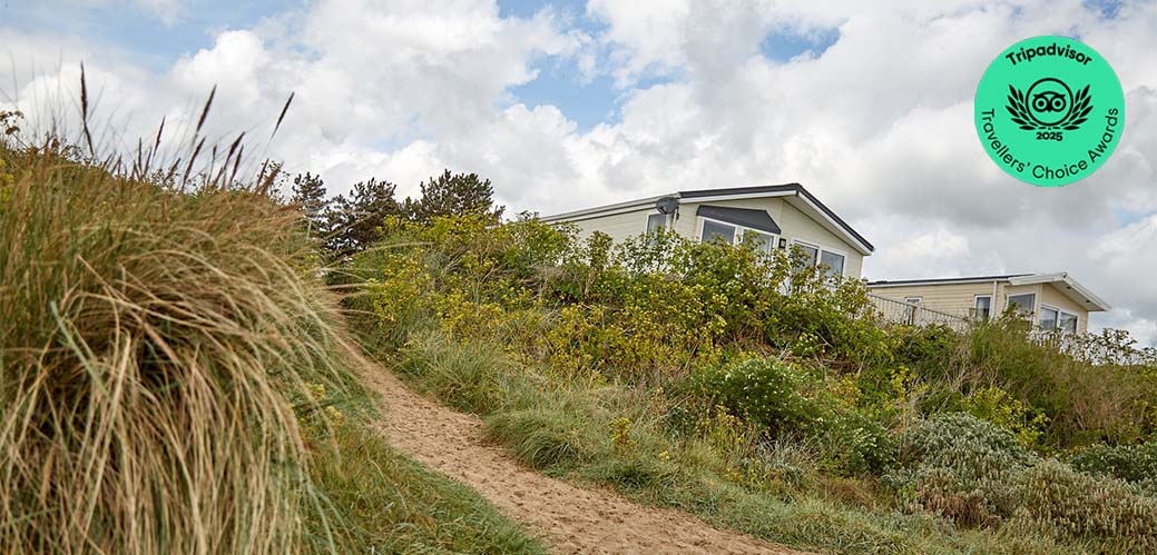 Caravans overlooking Kessingland Beach in Suffolk