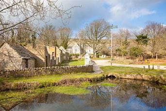 Abandoned cottages in the village of Tyneham in Dorset