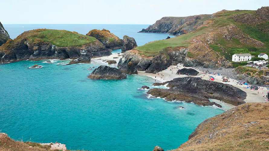 Blue waters of Kynance Cove