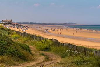 Grassy dunes overlooking Brancaster Beach