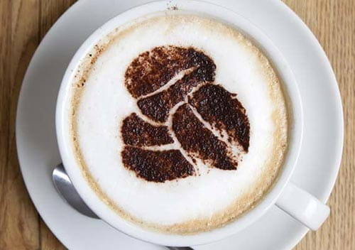 A cup of Costa Coffee from above