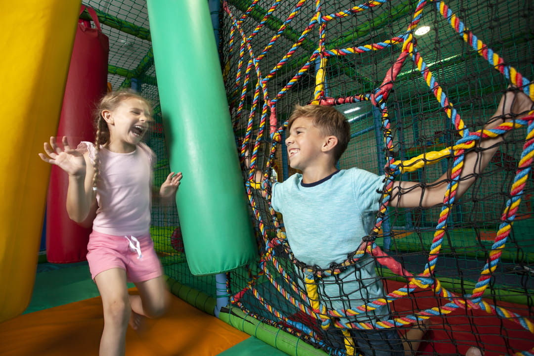 Kids in the softplay