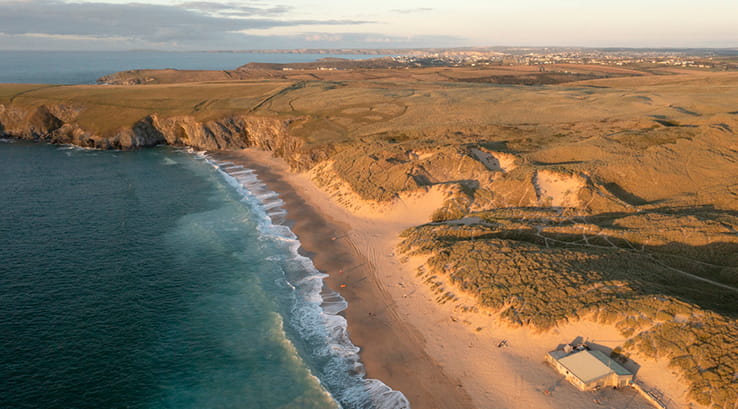 The Cornish coast at sunset