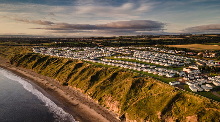 An aerial view of Crimdon Dene Holiday Park
