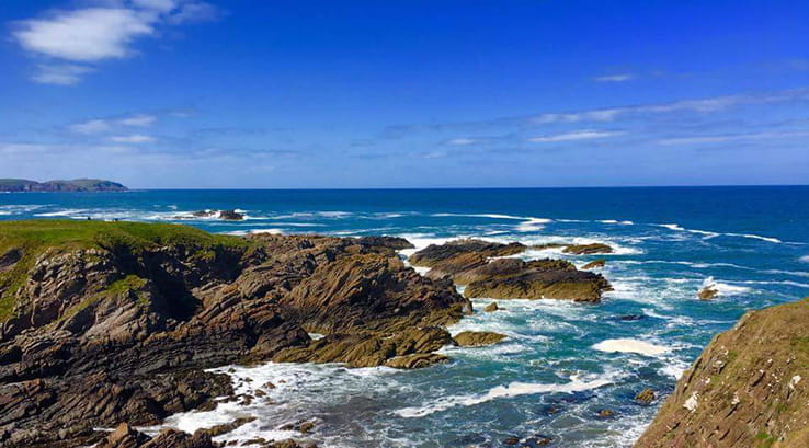A rocky coastline in Scotland