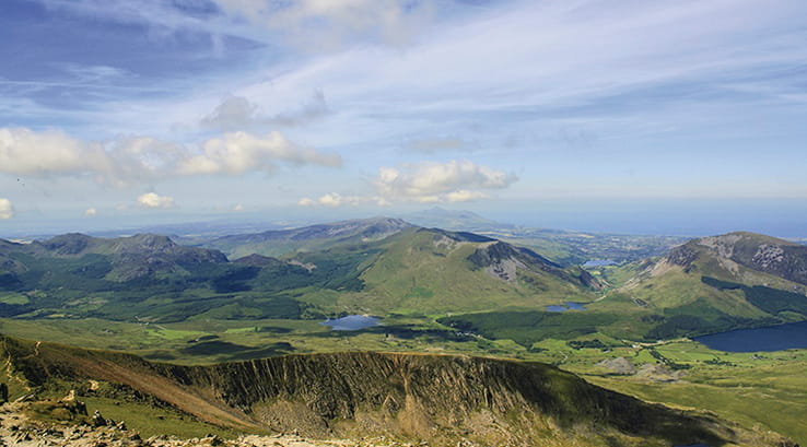An elevated view of Snowdonia 