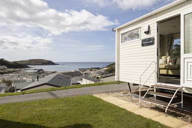 A holiday home overlooking the sea in Devon