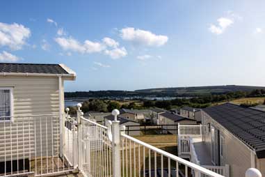 Caravans for sale overlooking the coast on the Isle of Wight