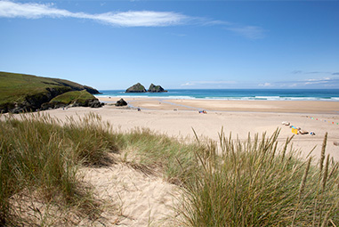 Holywell Bay Beach in Cornwall