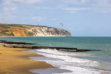 A beach on the Isle of Wight