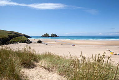 Holywell Bay Beach in Cornwall