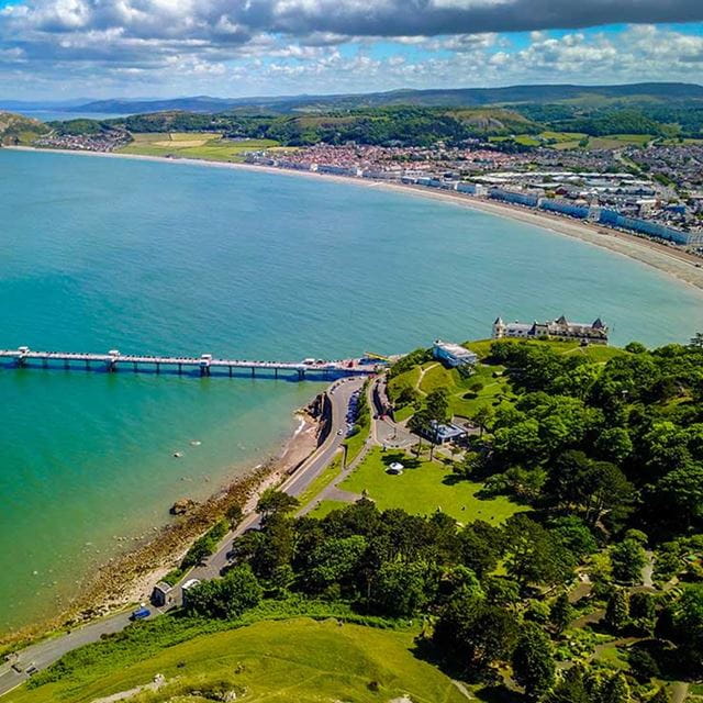 aerial view of a picturesque in Wales