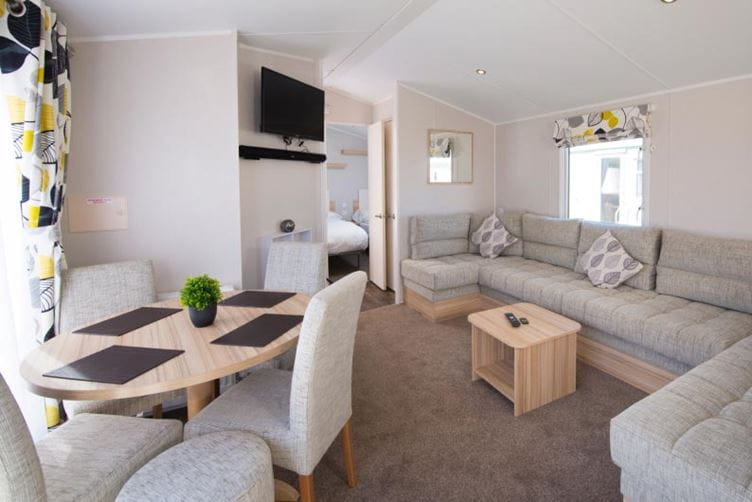 Interior shot of caravan at Parkdean Resorts