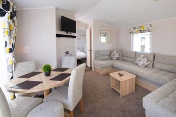 Interior shot of caravan at Parkdean Resorts