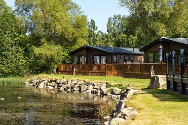 Lodges by lake