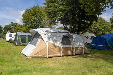 Tent on grass