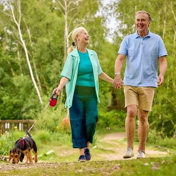 Couple walking together