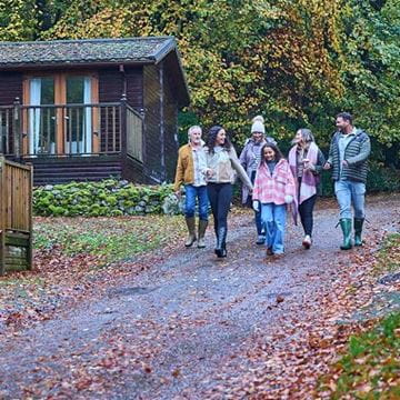 Family in countryside park