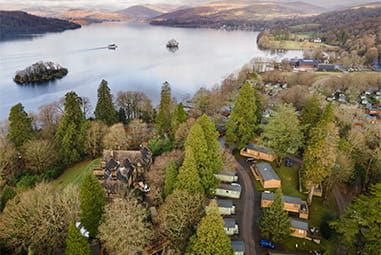 Lodges on Lake Windermere at Fallbarrow Holiday Park in the Lake District