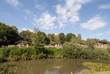 Lakeside lodges at Warmwell Holiday Park in Dorset