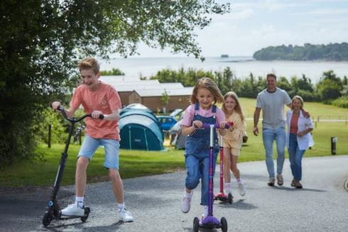 Kids on scooters