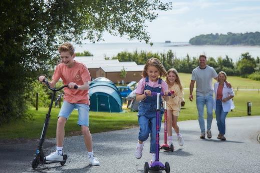 Kids on scooters