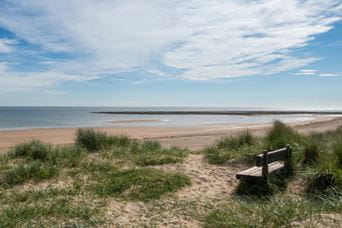 Cresswell towers beach
