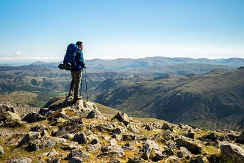 Man looking out at the view