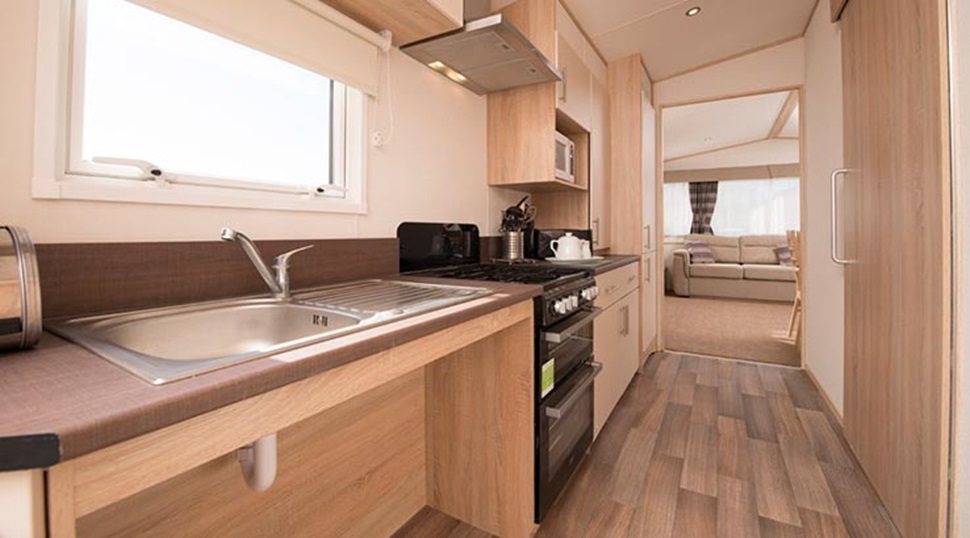 Lowered kitchen counters in a holiday home