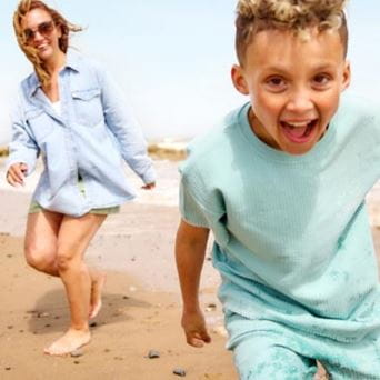 Family on the beach