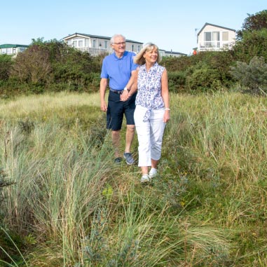 Couple walking hand in hand