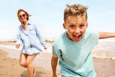 Kids on beach
