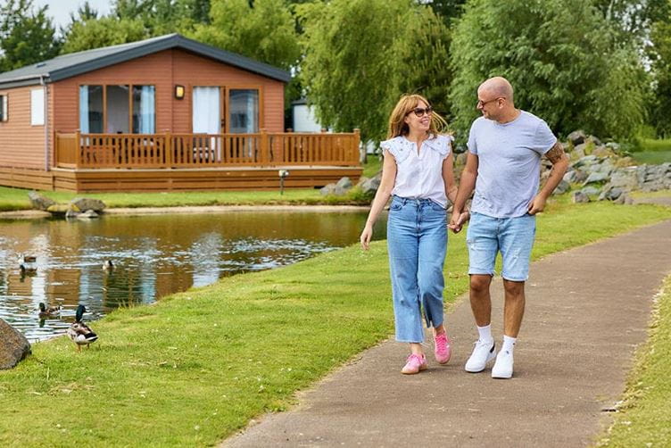 Couple by lake