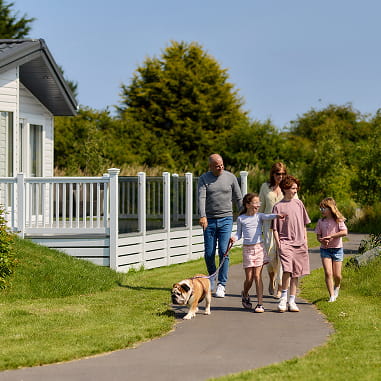 Family by caravans